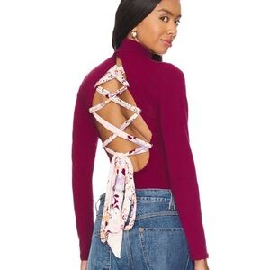 Free people Intimately Straps In The Back Bodysuit Revolve Boho Rodeo Retro Red